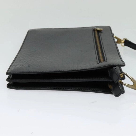 LOUIS VUITTON Epi Angian Shoulder Bag 2way Black M52112 LV Auth 129831 - Picture 6 of 16